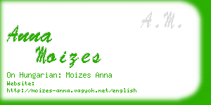 anna moizes business card